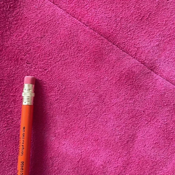 Vintage suede pink Barbie core mini skirt - Picture 8 of 8